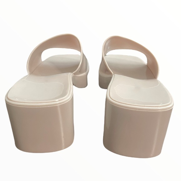 Beige Jelly Block Heels - Picture 5 of 12